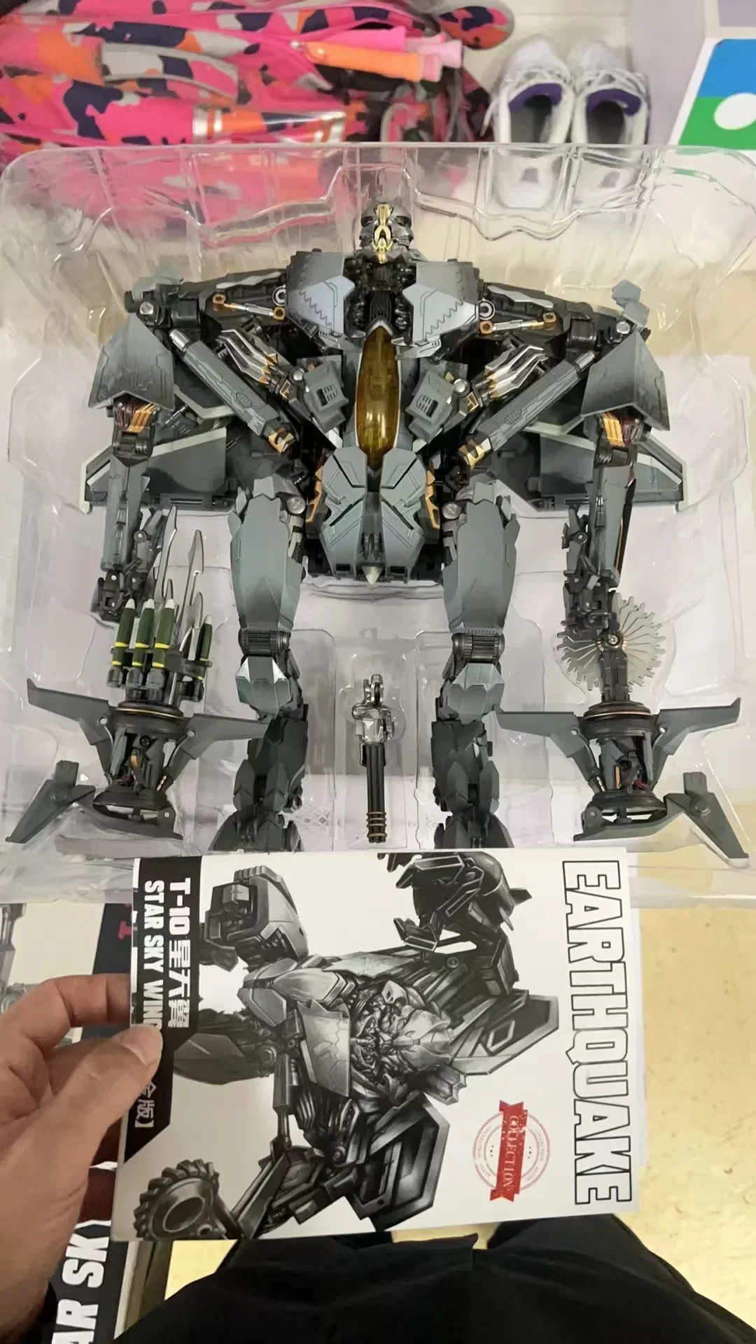 In Voorraad Filmversie Action Figure KO Robot Speelgoed Geschenken Transformatie T10 T-10 Oversized Meesterwerk Starscream 34CM