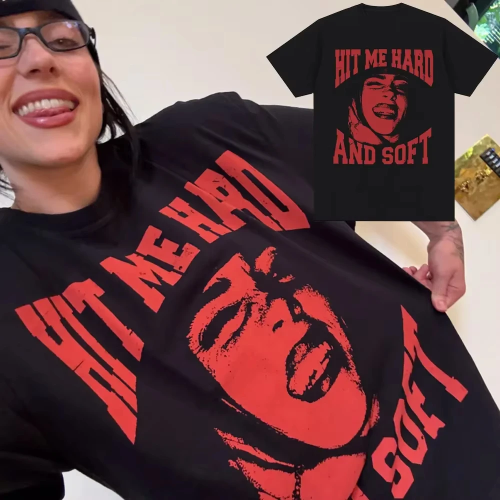 Hit Me Hard and Soft 2026 Tour T-shirt Fashion Hip Hop T-shirt Harajuku Casual Short Sleeve T-shirt Fan Gift Tops