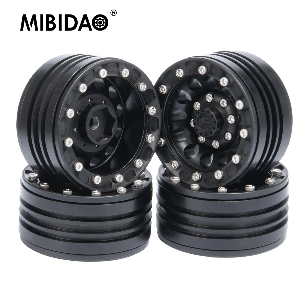 

MIBIDAO 1.9'' Metal Alloy Beadlock Wheel Rims 27mm for TRX-4 D90 Axial SCX10 CC01 1/10 RC Rock Crawler Car Model Upgrade Parts