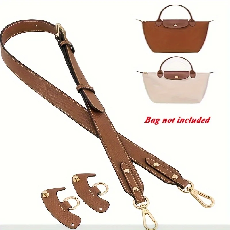 3pcs/Set PU Leather Adjustable Crossbody Strap Gold Buckle Fashion Replaceable Armpit Bag Casual Shoulder Bag Strap Accessories