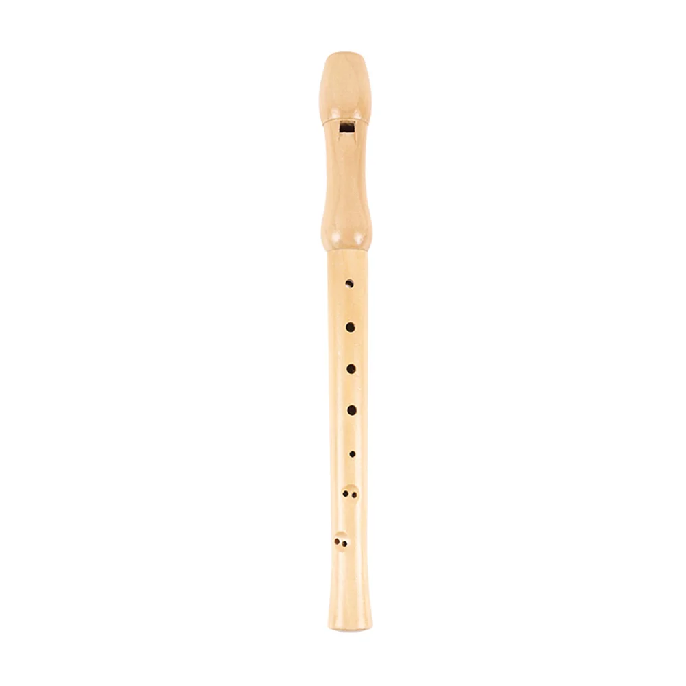 8-Hole C Key Recorder Instrument High Pitched C-Tone G Fingering Flute Soprano Recorder Clarinet with Wooden Stick for Beginners