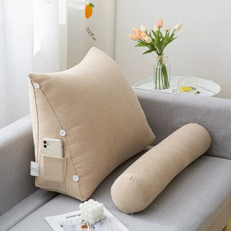 

Wedge Pillows Headboard Reading Pillow Large Triangle Backrest Cushion Lumbar Support Pillow Bed Backrest Waist Cushion for Bed,