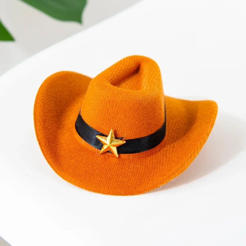 Sombrero de Vaquero del Oeste para Mascotas, Pañuelo Triangular, Disfraz de Cosplay, Accesorios Lindos para Fotografía, Accesorios para Mascotas para Gatos Pequeños, Cachorros y Perros