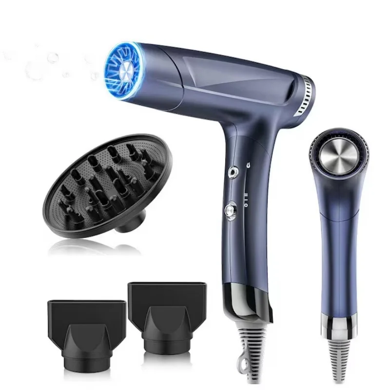 Portable Folding Travel Hair Dryer with Negative Ions, High-Speed ​​Brushless Motor, Universal Voltage, Suitable for Hotels