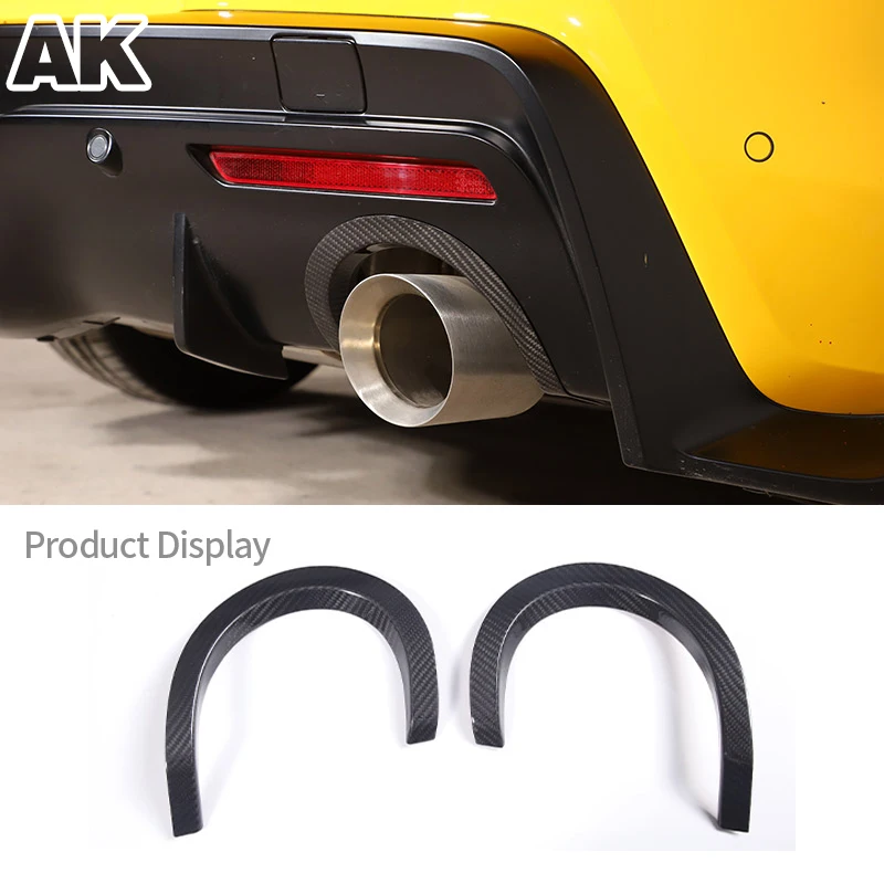 

For Toyota GR Supra A90 2019-2022 Real Carbon Fiber Car Tail Throat Exhaust Upper Frame Decorative Strip Car Accessories