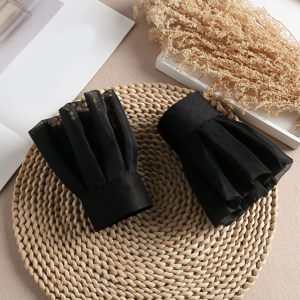 1 paio di polsini da polso con maniche finte da donna, leggeri e traspiranti, accessori per abiti da ballo di nozze, feste fotografiche, vampiro Earl