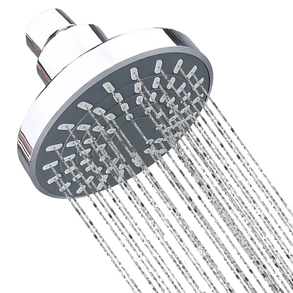 Fixtures Shower Head Flexibility High Pressure Removable Round Self-cleaning Nozzle Wall-Mounted With Ball Joint