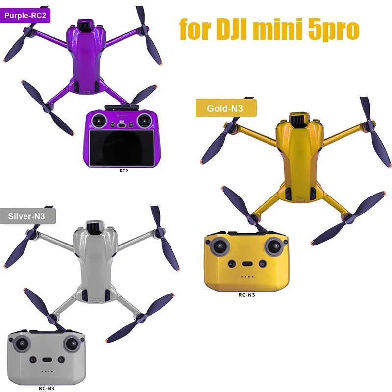 

Fluorescent Decorative Sticker Kit for DJI Mini 5 Pro Waterproof Anti-Scratch Skin Decal DIY Accessory for Drone & Controller
