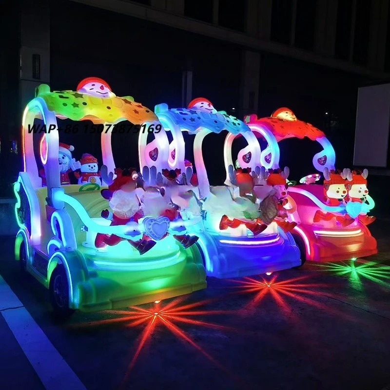 Joy2fun Cheap Electric Kids Car with Remote Control and Key Christmas Santa Claus Bumper Car Playground Children's Electric