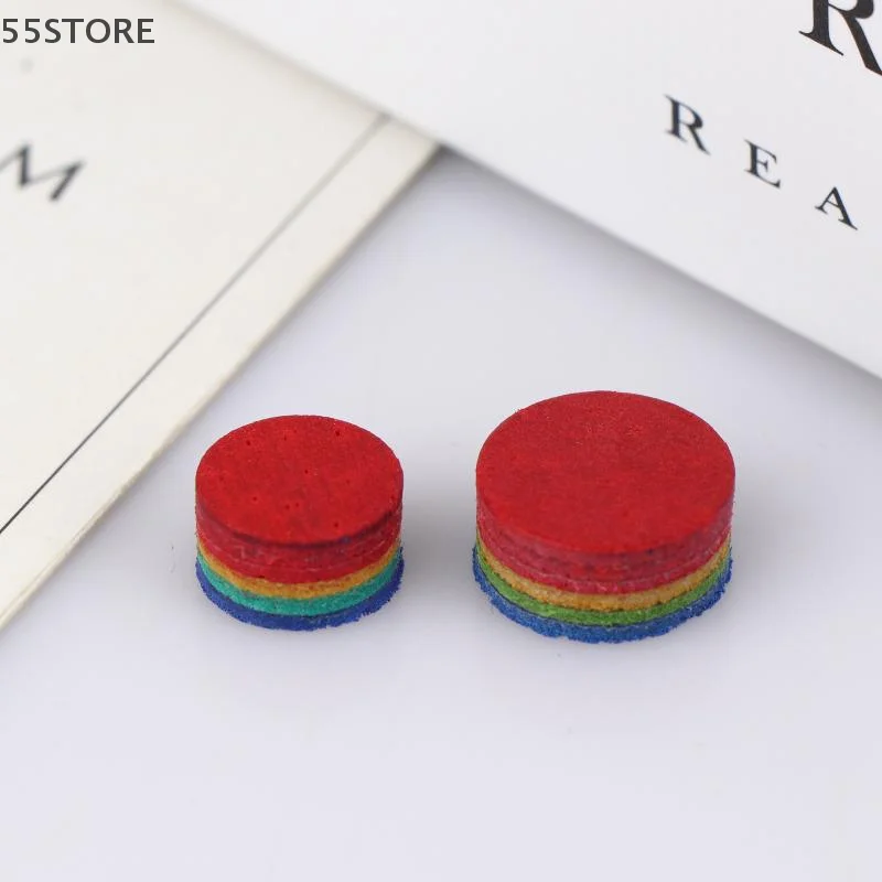 1Pc Arcobaleno Punta da biliardo 6 strati Durezza Punte da biliardo Accessori per la testa Sostituzione Stecca da biliardo Punta per Snooker Sport all'aperto