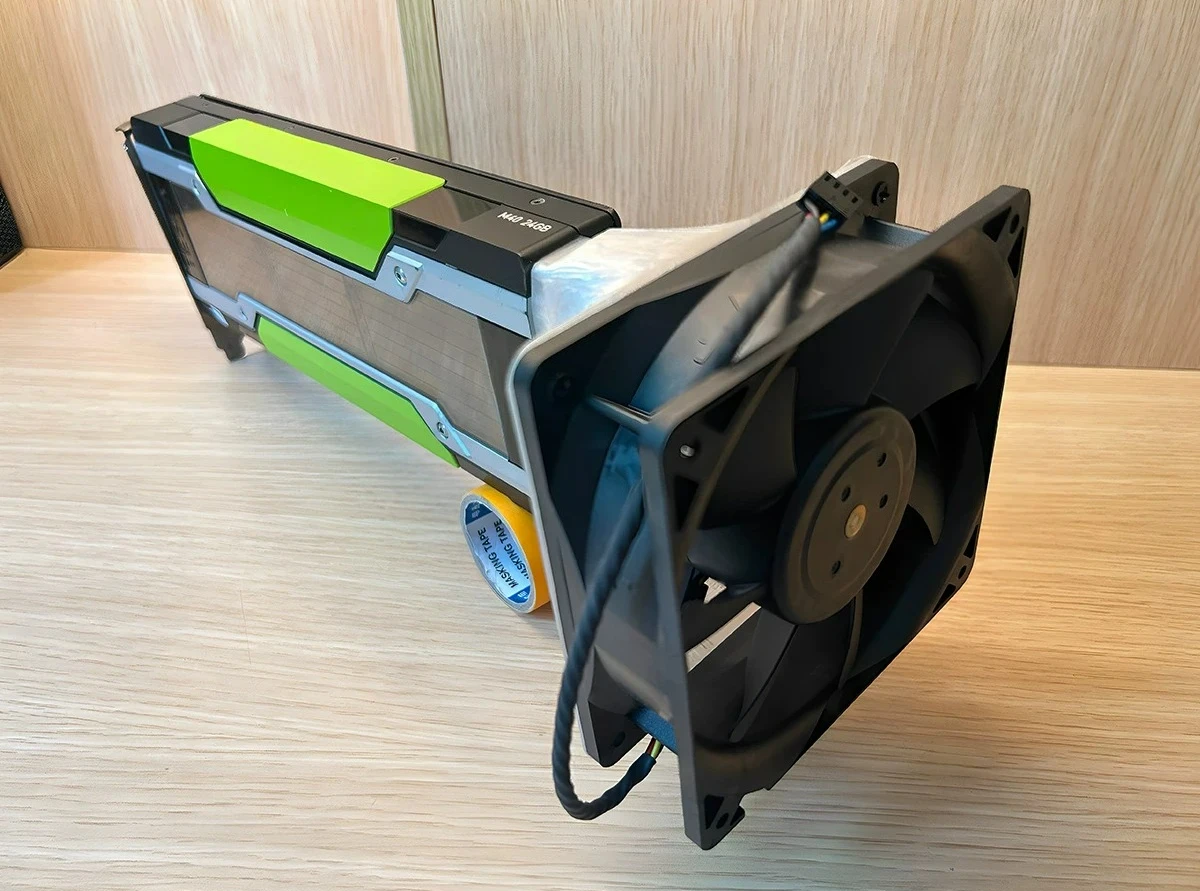 Modified 12cm Active Cooling Fan Assembly for NVIDIA for Tesla P40 M40 GPU