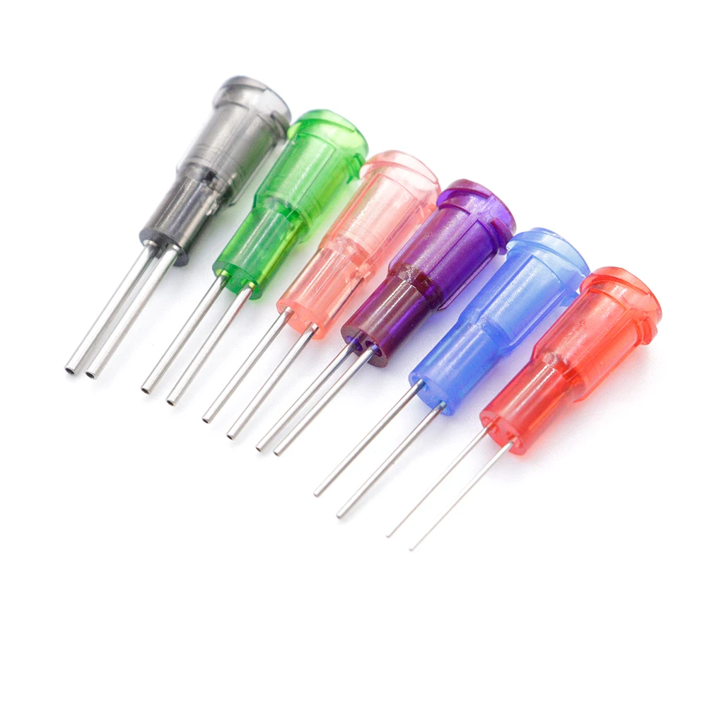 5pcs Dispensing Needle Double Tube Industrial Liquid Dispensing Needle 0.5 Inch Syringe Needle, For Glue Dispensing