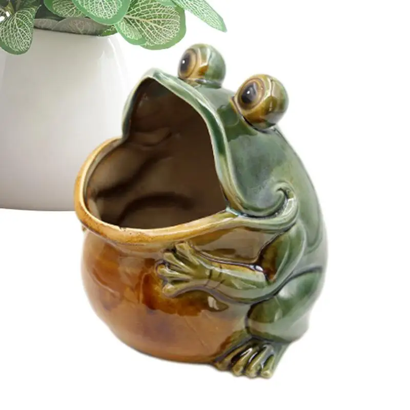 

Animal Large Mouth Frogs Garden Frog Model Statue Ornament Decoration Figurine Ceramic Figure Decorations Cute Porcelain