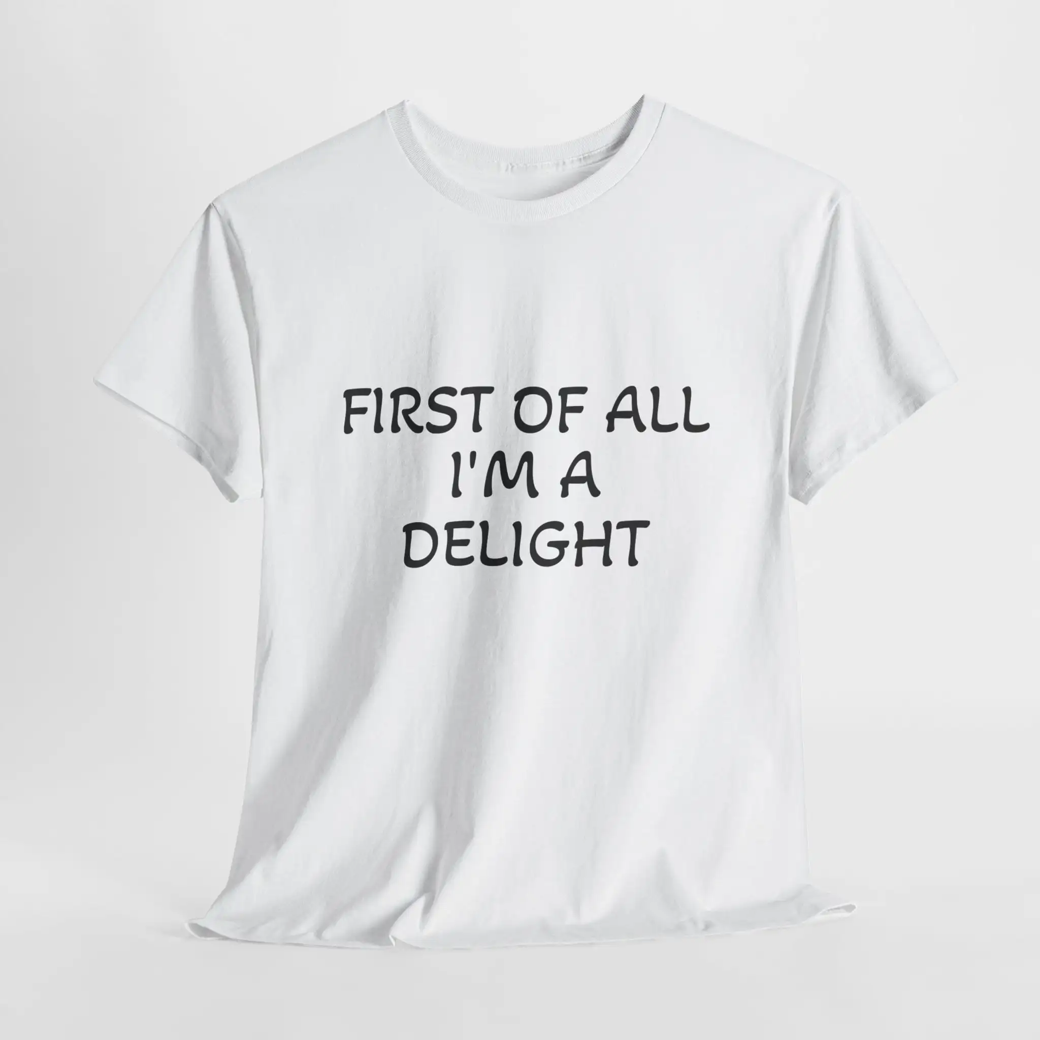 Funny Sarcastic T Shirt First Of All I'M A Delight Sarcasm Opossum About Being Late