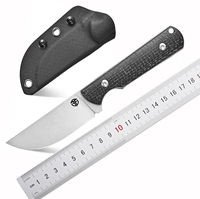 FF100 Fixed Blade Knife K110 Steel Blade Micarita Handle Full Tang EDC Tool Knife for Outdoor Camping Hunting Fishing Working