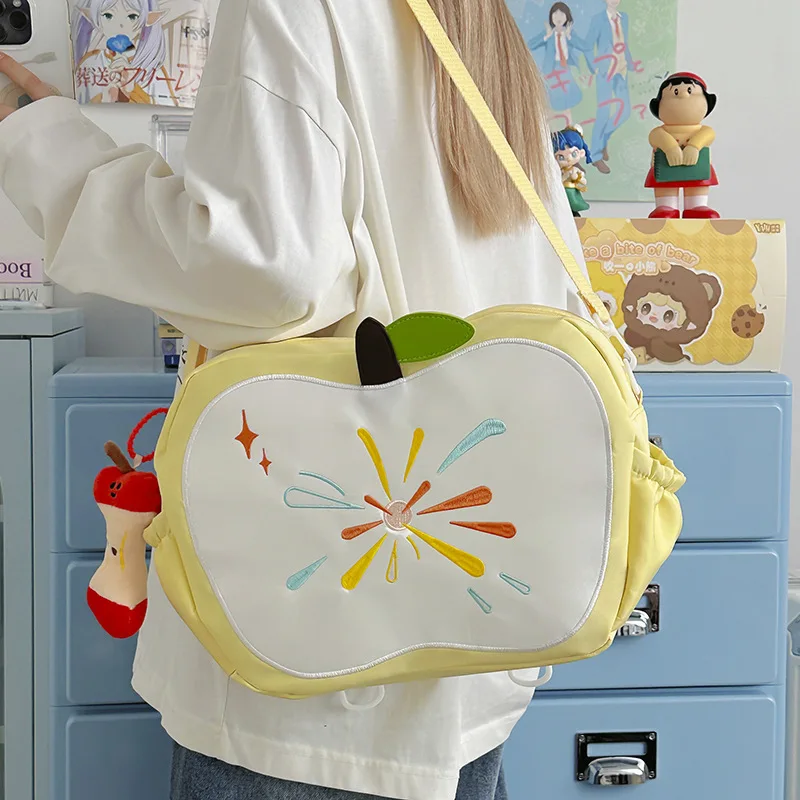 Apple Large Capacity Shoulder Bag 2026 New Color Contrast Commuter Portable Backpack Fashion Leisure Storage Bag Backpack