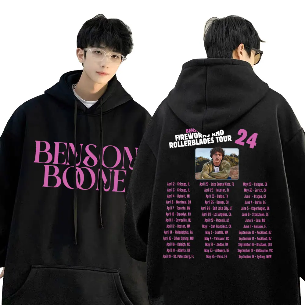 

Benson Boone Fireworks & Rollerblades World Tour Hoodie Men Women Fashion Oversized Sweatshirt Men's Casual Vintage Tracksuit