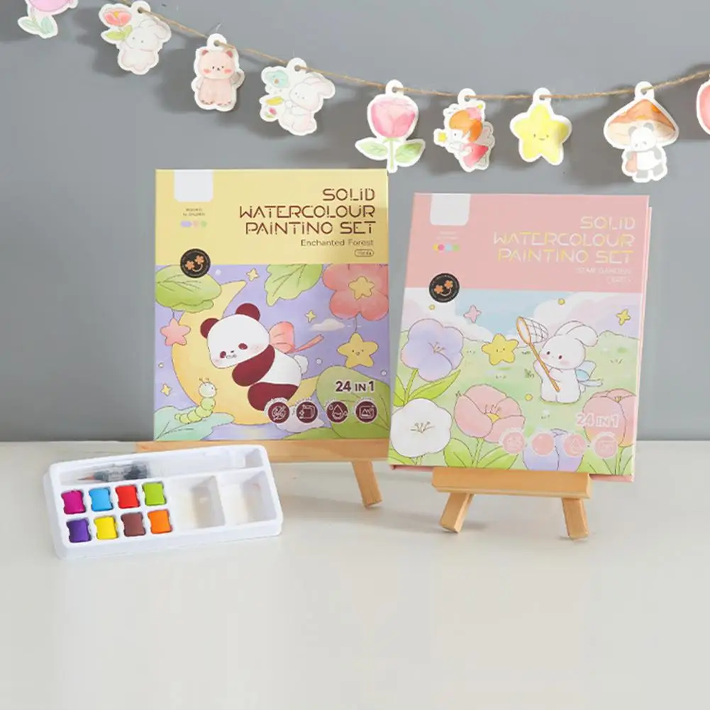 Aquarellbuch mit Tiermotiv, pädagogisches Aquarell-Malset für Kleinkinder mit tragbarem Malbuchpigment für Jungen