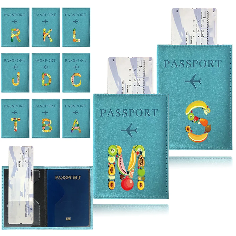 Travel Passport Cover Case Anti-scratch Document Passport Holder Fruit Pattern Series Ticket Storage Holder Protector