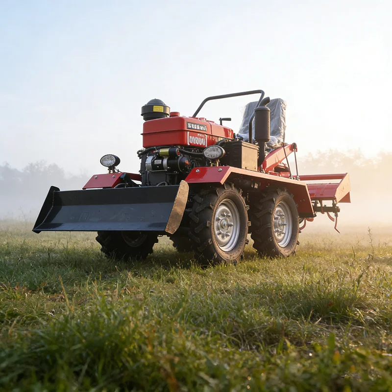 

Customized Reliable Quality Farm Tractor with Four Wheel Rotary Tiller, Wheel Type Micro Tiller & Small Cultivator