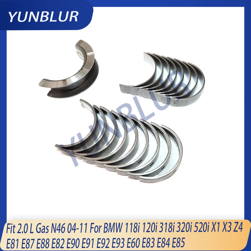 STD 0.25 0.5 Engine Main & Connecting Rod Bearing Set Fit 2.0 L Gas N46 04-11 For BMW 118i 120i 318i 320i 520i X1 X3 Z4 Con-rod
