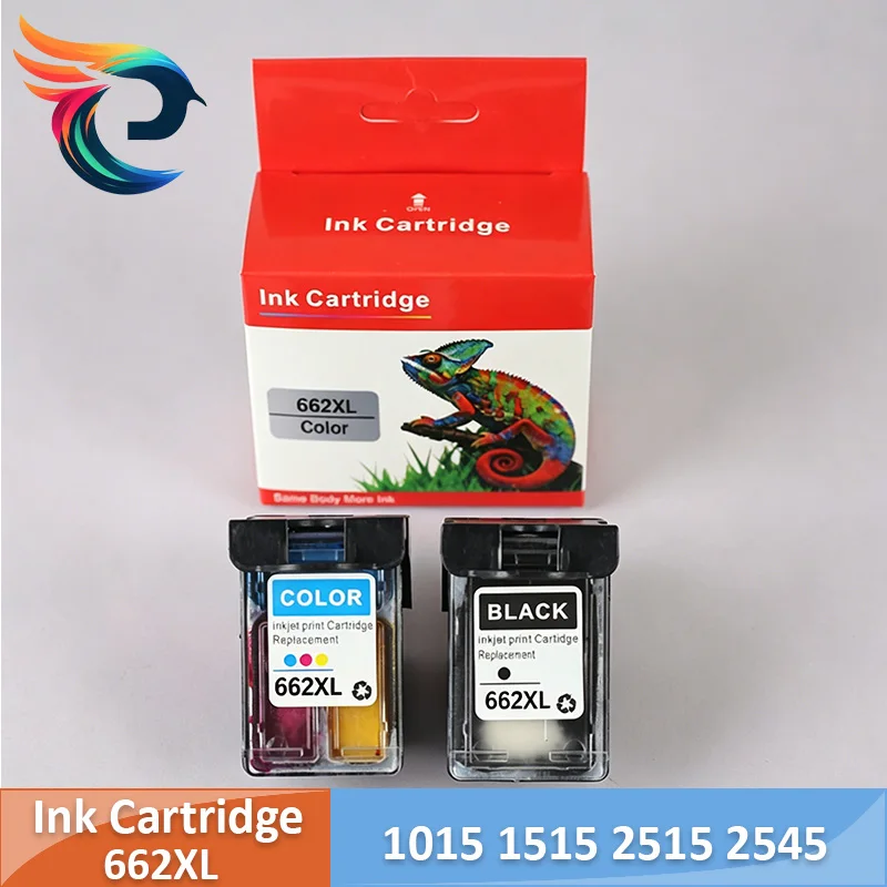 Compatible Refillable 662 XL Ink Cartridges Black Tri-Color For HP Deskjet 1015 1515 2515 2545 2645 3545 4510 4515 4516 4518