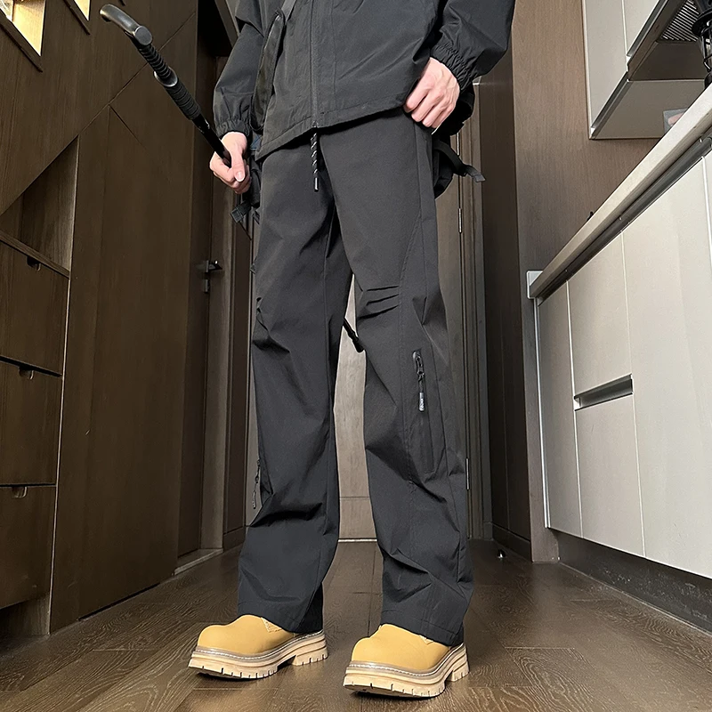 

Мужские прямые рабочие брюки Cleanfit: весенне-осенние, в стиле High Street, модные, брендовые, в стиле парашютиста, утилитарные