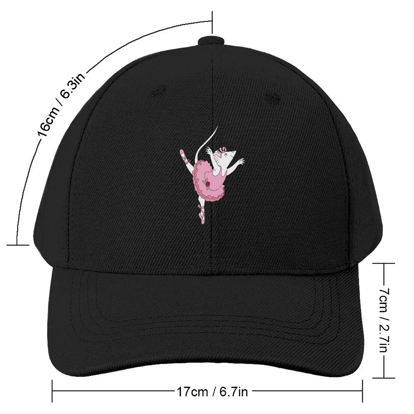 Ballerina Mouse Fan ArtCap Baseball Cap cute Custom Cap Designer Hat Hat Man For The Sun Women's Men's