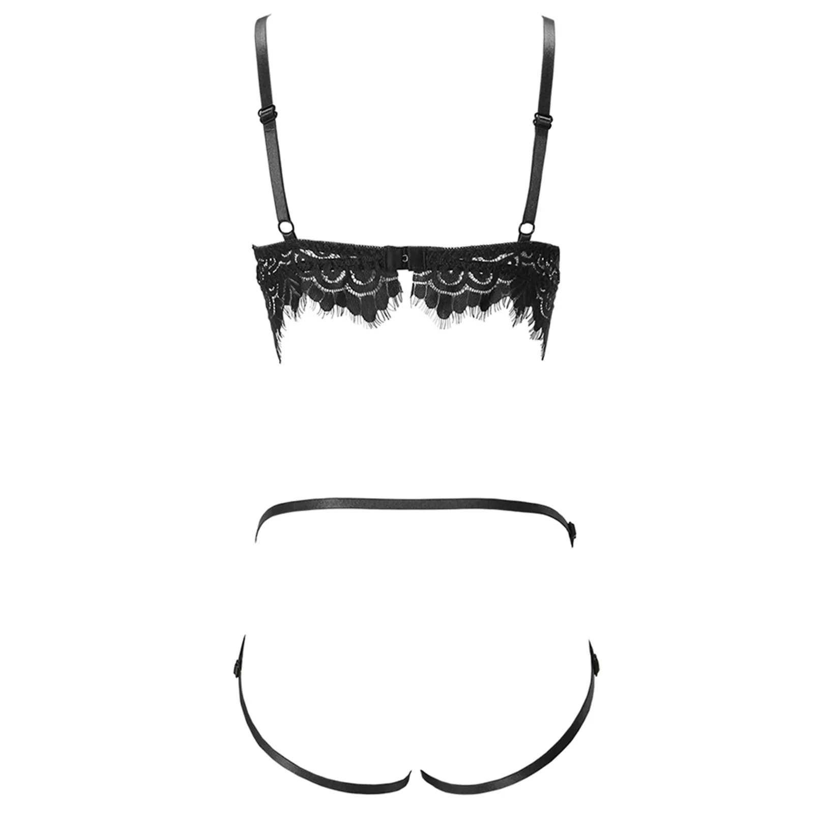 Women\'s Transparent Underwear Erotic Cut Out Bra Lingerie Sexy G String Thong Set NEW Sexy Hollow Bra Set Lenceria Sensual Mujer