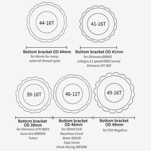 Imagen 2 del producto MUQZI herramienta de instalación de extracción de soporte inferior de bicicleta para DUB BBR60 BB93 BB52 BSA30 BB386 Mega EVO