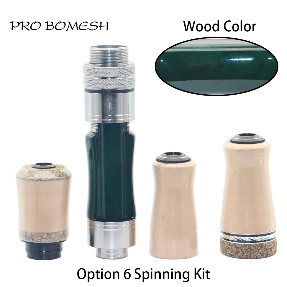 Pro Bomesh Holz Spinning Casting Reel Sitz Split 3A Kork Griff Kit DIY Forelle Angelrute Gebäude Komponente Reparatur Zubehör – Detail 22