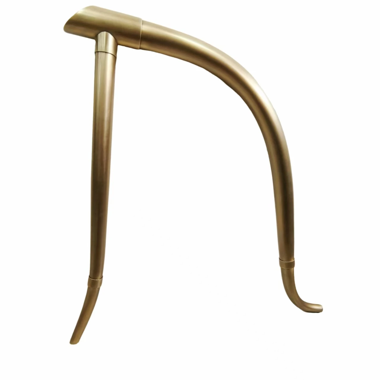 

Contemporary Luxe Durable Brass Accent Chair with Metal Armrest Frame and Easy Installation