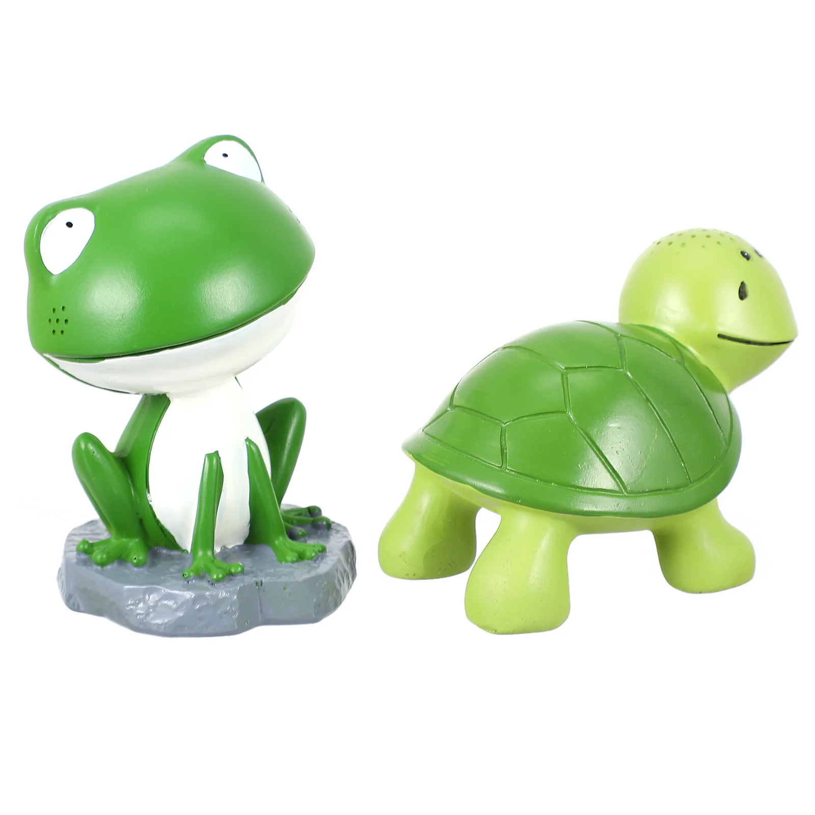 

2 Pcs Indoor Decoration Tortoise Resin Crafts Desk Frogs Ornament Tabletop Adornment
