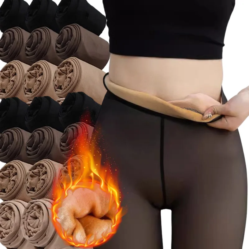 

New Women Warm Translucent Pantyhose Leggings Winter Thicken Thermal Tights Stockings Female High Waist Elastic Slim Pantyhose