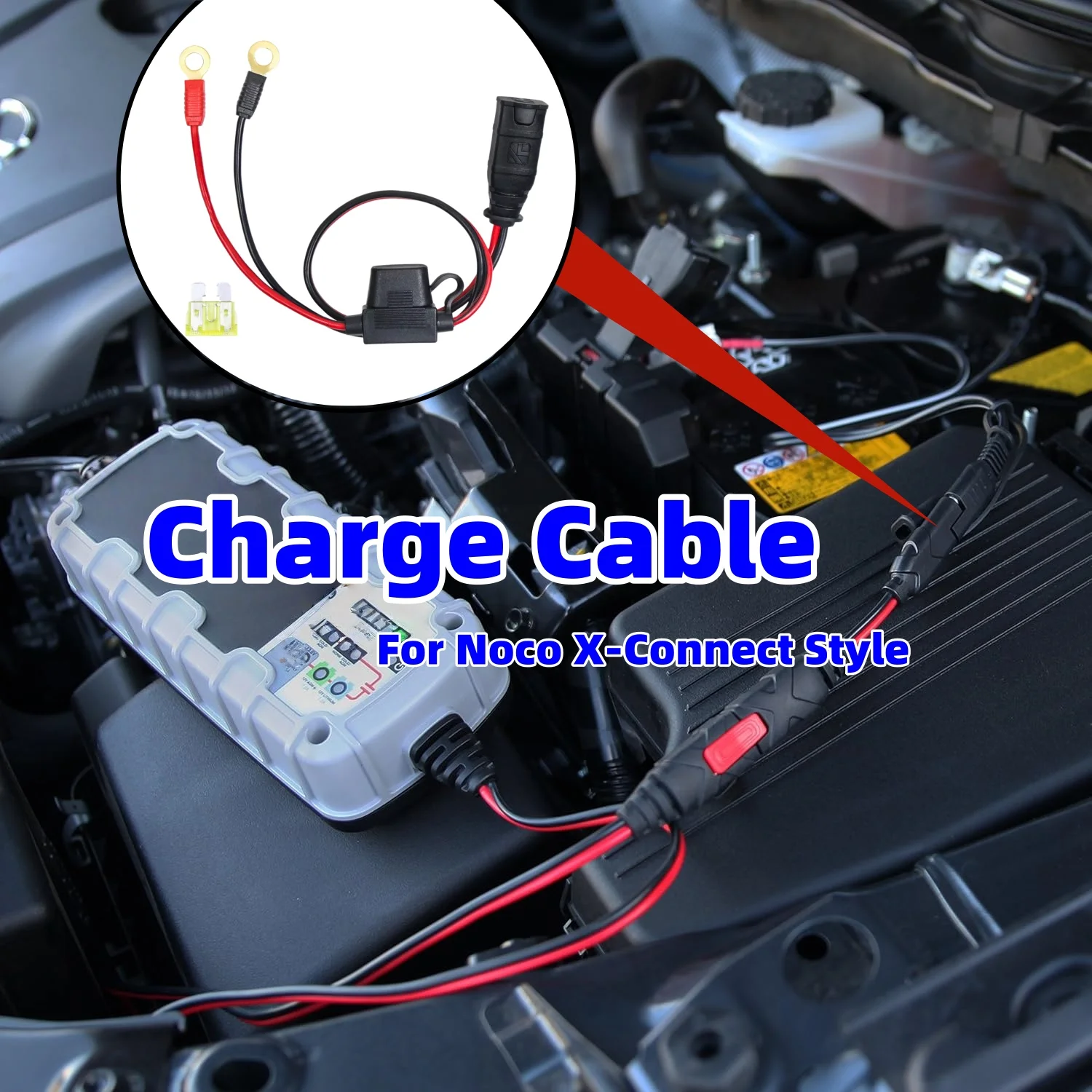 

Car Charging Usb Connector With Cable For Noco G1100 G3500 G7200 Charge Cable M10 Small Hole Ring Terminal Car Charge Cable