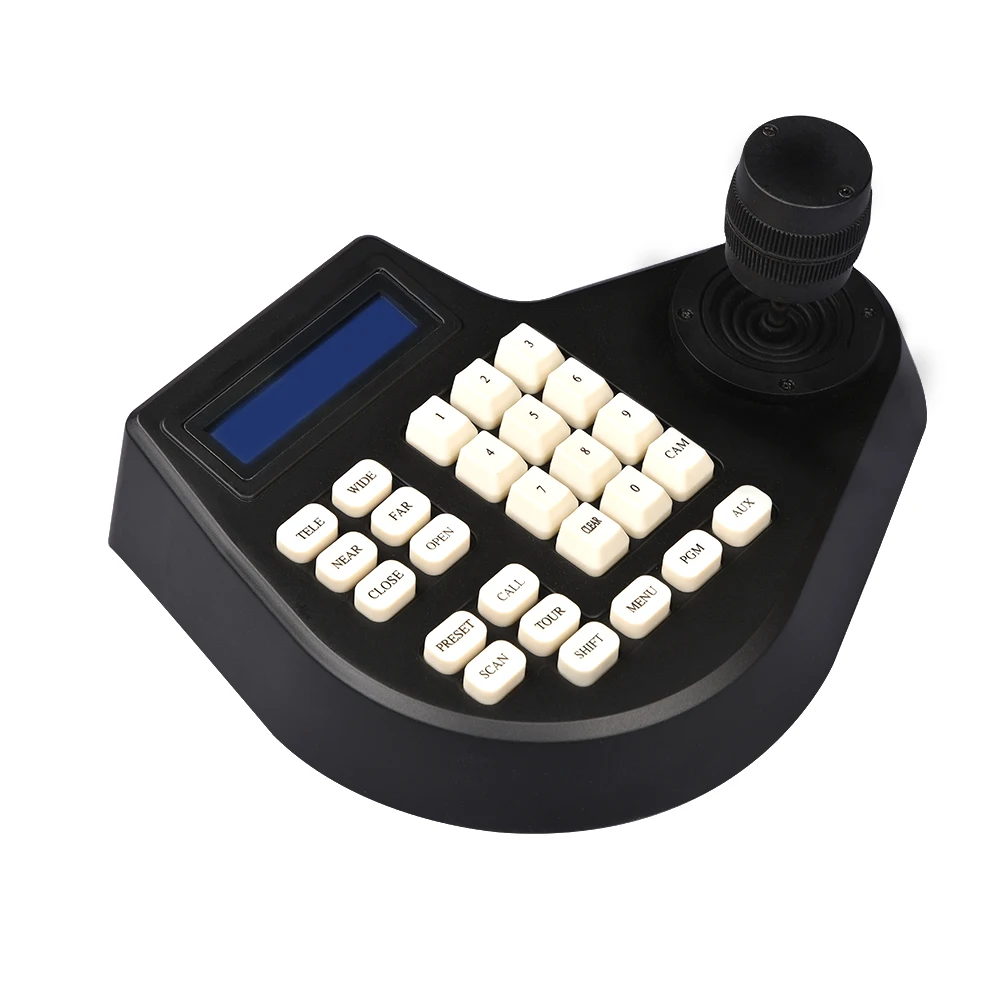 Security 3D 3 Axis Joystick Keyboard Controller PELCO-D/P W/LCD Display For RS485 Analog AHD CCTV Speed Dome PTZ Camera