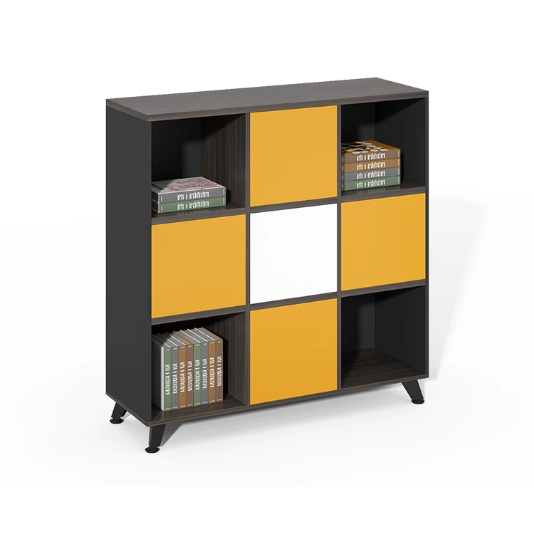 중국산 고급 거실 모던 오피스 책장 클래식 3/5단 원목 가구 심플 코너 큐브 책장