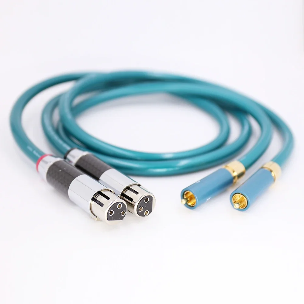 

High Quallity Hifi Audio XLR Female to RCA Cable High Purity OCC Hifi 2 RCA to 2 XLR Cable