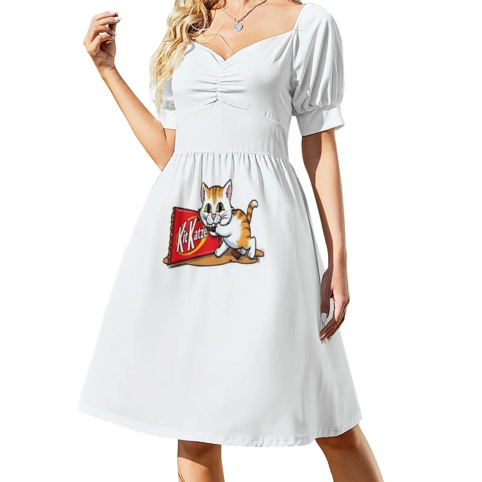 عدة Katze فستان بوهيمي عتيق بأكمام منتفخة أو خيارات بدون أكمام للنساء طقم فستان Katze Kit Katze Cat Kitkat Cats Evening #2