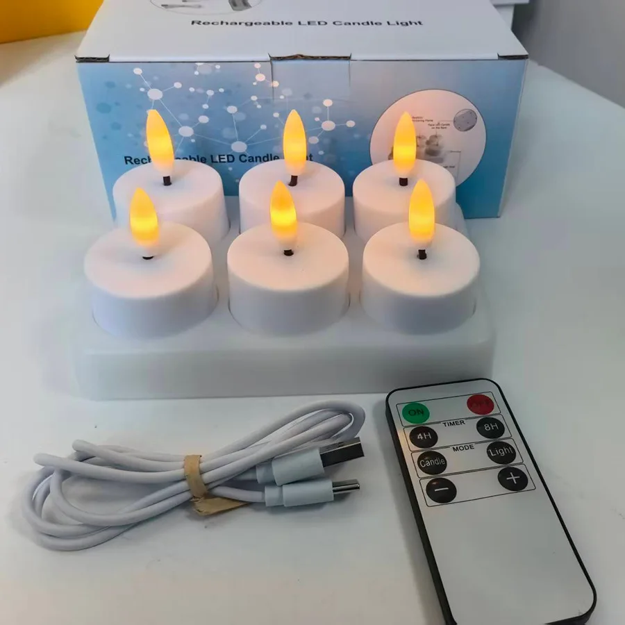 4-12Pcs LED Flameless Candle Light Battery Operated LED Creative Candles Tea Lights Halloween Christmas Party Decor Candle Light image 6