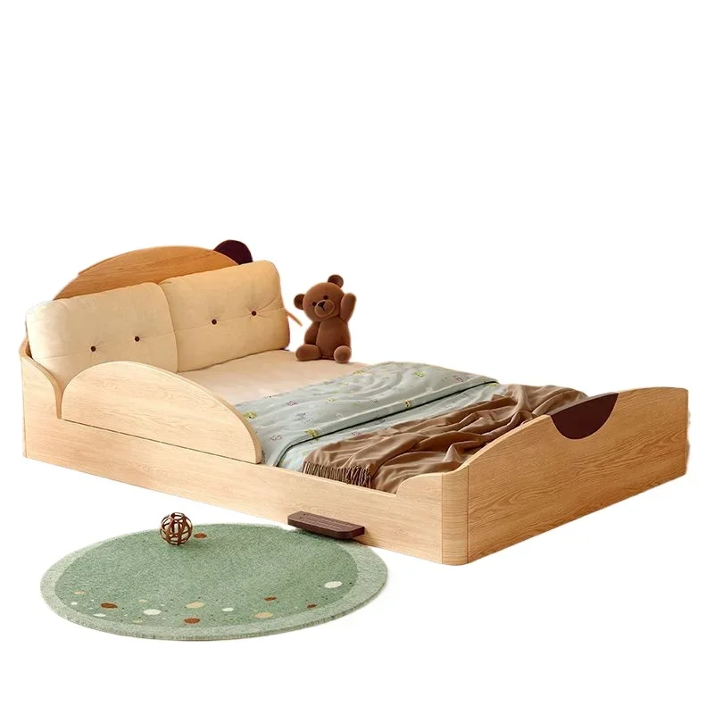 Separate bed artifact Small apartment splicing bed Girl widened with guardrail crib