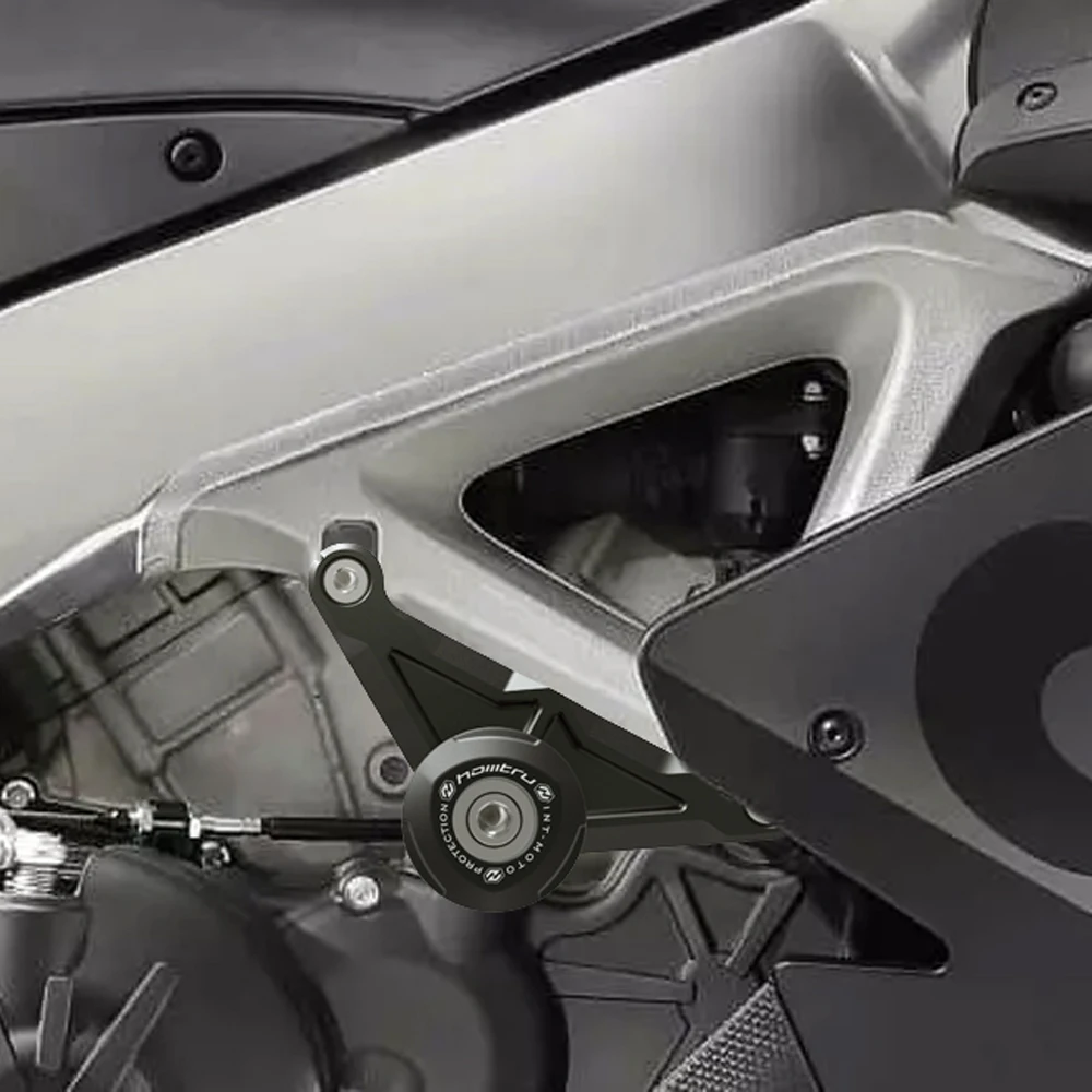 Per Aprilia RSV4 Fabbrica APRC RR RF 2009-2014 Telaio Moto Crash Bobine Protezione Telaio Nero Guard Crash Barriere