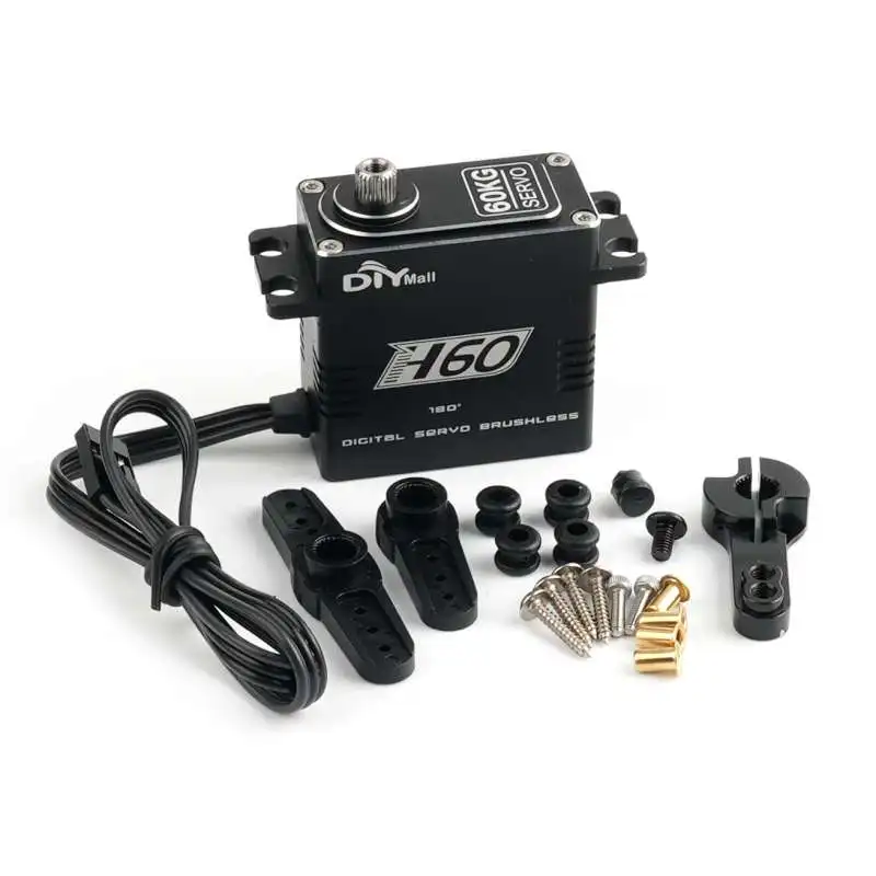 60KG Bürstenloser Digitaler Servo-Metallgetriebemotor 4,8V-8,4V 180 Grad Wasserdicht für DIY 1/10 1/8 RC-Autos Crawler Boot Flugzeug
