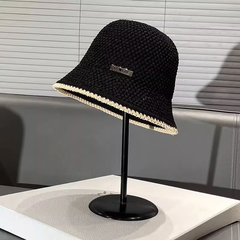 

Женская шляпа2024Новый корейский стиль-ведро HatinsCover Face and Make Face Look Менший весенне-летний дышащий универсальный Fis