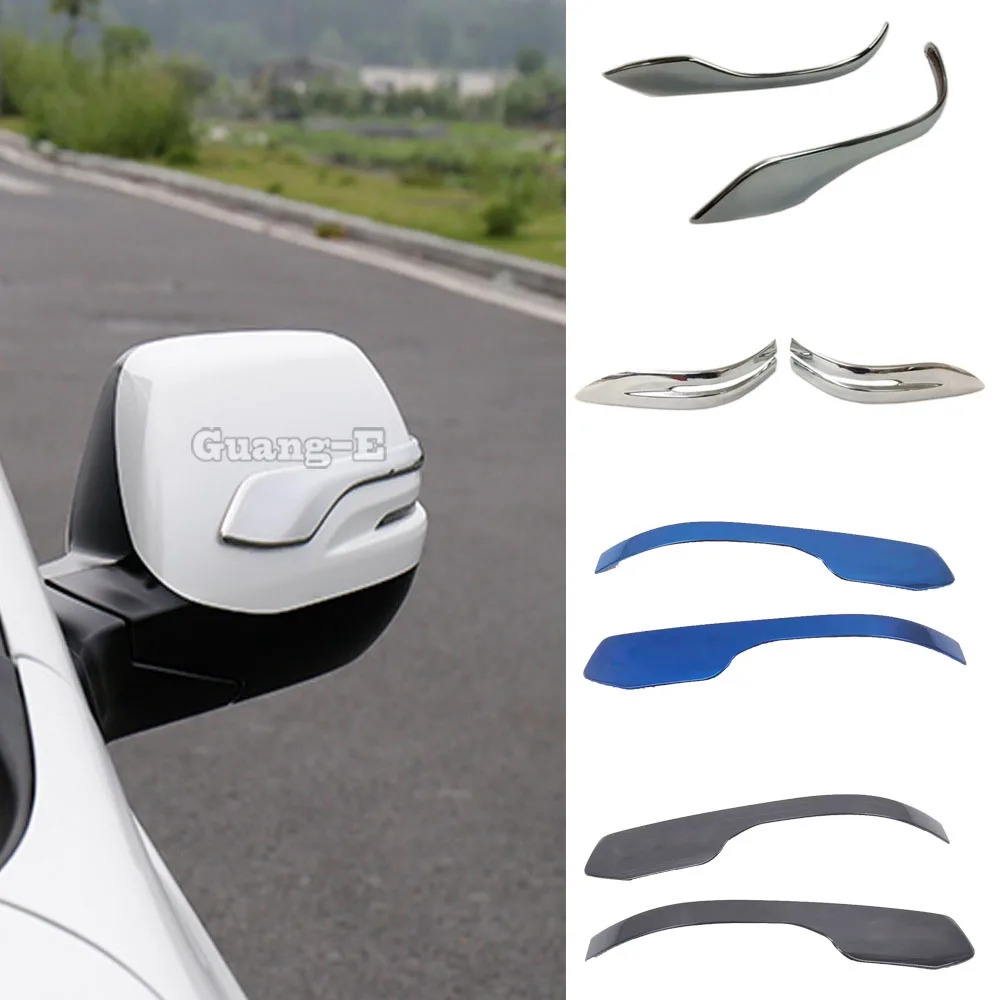 Car Styling ABS/Steel Back Rear View Rearview Side Mirror Strip Stick Trim Eyebrow 2pcs For Honda CRV 2012 2013 2014 2015 2016