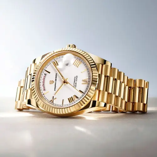 Imagen 2 del producto PAGANI DESIGN 2025 nuevo reloj automático de lujo DD40 dorado blanco para hombre TMI NH36A fecha semana 100M relojes mecánicos impermeables para hombres