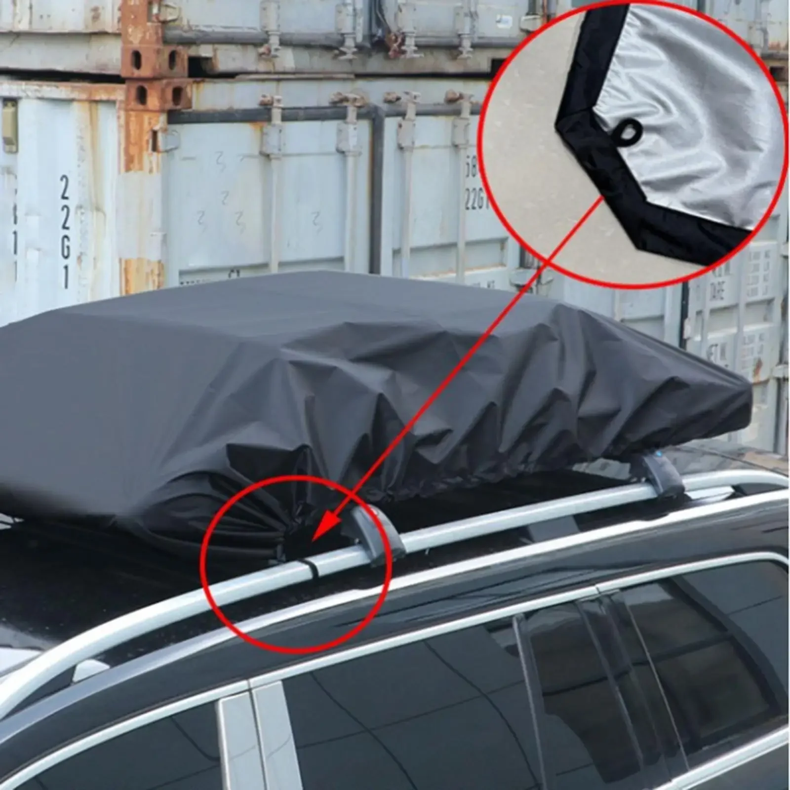 

Car Roof Rack Cover Rooftop Cargo Protector Lightweight Sun Rain Dustproof Universal Fit for SUV Van Travel