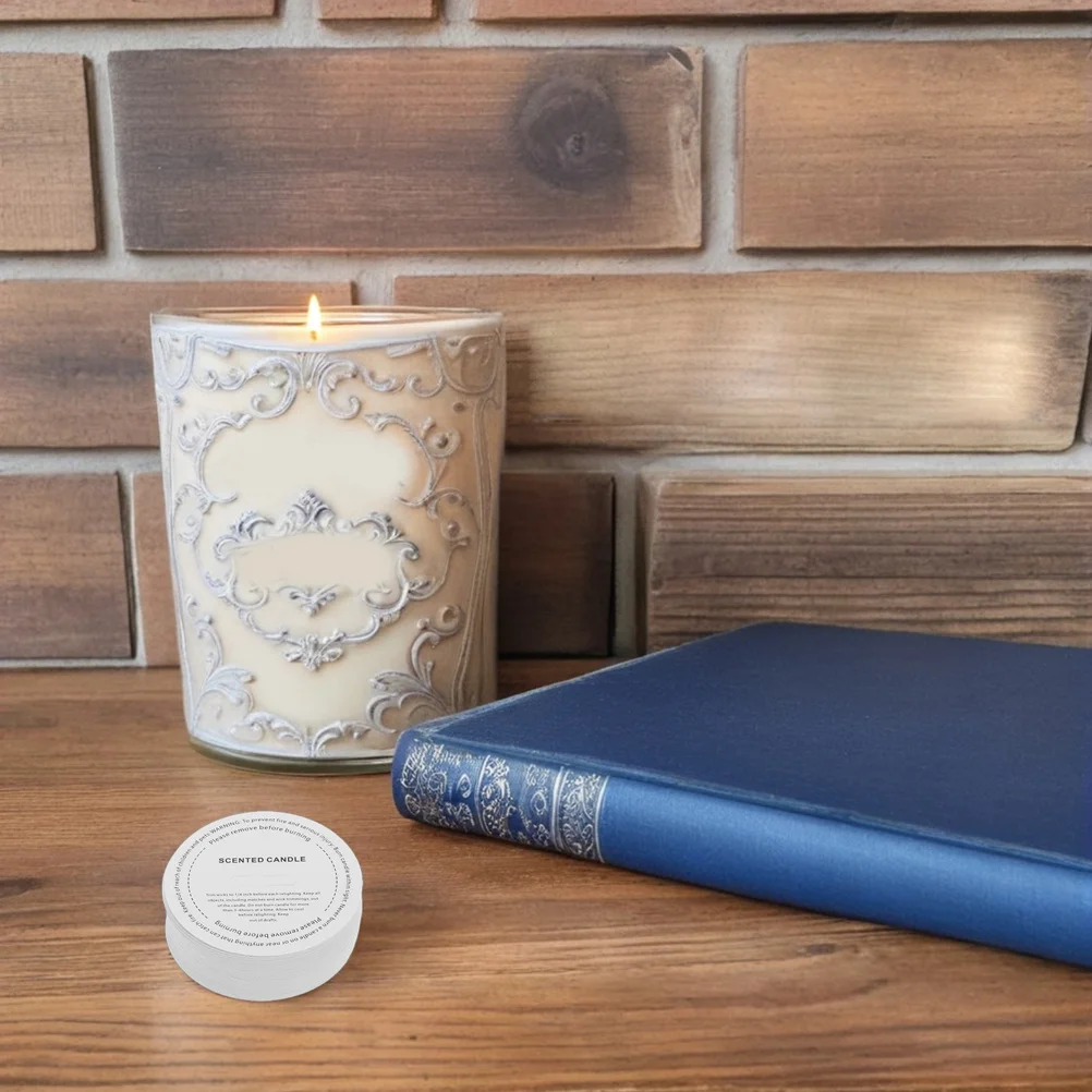 50Pcs Lid Toppers for Craft Making DIY Wax Cup Protective Covers Scented Round Paper Lids Dust Protectors Supplies