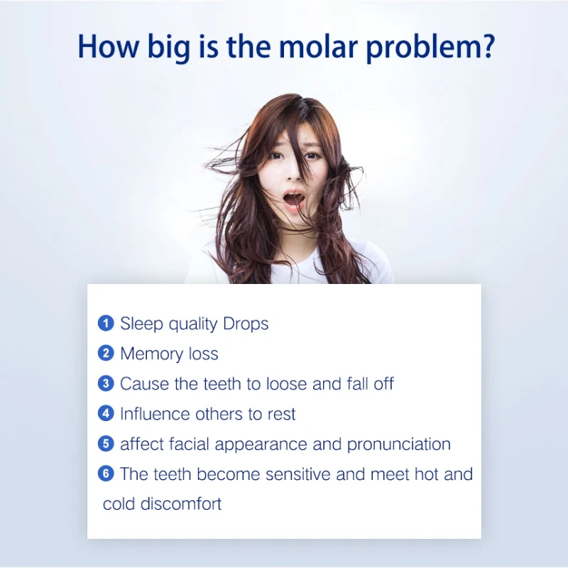 Protector bucal Dental de silicona para ayuda para dormir para hombres y mujeres, aparatos ortopédicos molares para rechinar los dientes, eliminar el bruxismo Molar