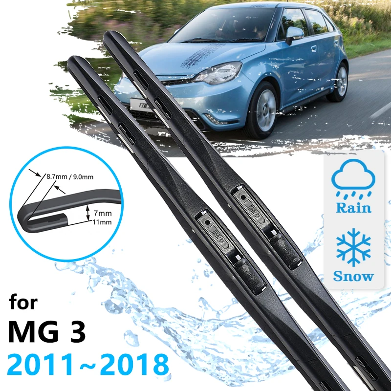 Car Front Wiper Blades For MG 3 MG3 2011 2012 2013 2014 2015 2016 2017 2018 Cleaning Windshield Windscreen Brushes Accessories